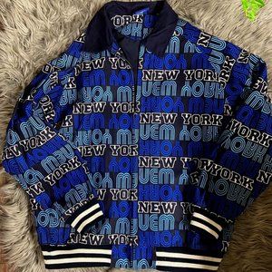 Vintage NEW YORK Spell Out Jacket Denim 4XL 90’s era